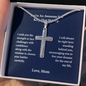 Gifts for Son Personalized Cross Necklace, Keep That shit Up,  Birthday Gifts For Son, From Mom To Son, Gifts To Son From Mom, Graduation Gifts