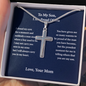 Gifts for Son Personalized Cross Necklace, Birthday Gifts For Son, From MomTo Son, Gifts To Son From Mom, Graduation Gifts