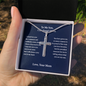 Gifts for Son Personalized Cross Necklace, Birthday Gifts For Son, From MomTo Son, Gifts To Son From Mom, Graduation Gifts