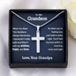 To My Grandson Cross Necklace, Gift From Grandpa, Grandson Birthday, Graduation from Grandpa