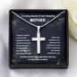 Mom Memorial Cross Necklace Chain Link | Loss of Mother Gift | Mother Loss Sympathy Gift | Mother Memorial Gift