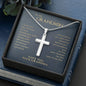 To My Grandson,  Live Your Dreams Cross Necklace | Gift for Grandson from Grandma | Grandson Birthday, Communion, Graduation Gift