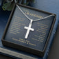 To Our Grandson Communion Cross Necklace | Gift from Nanny & Poppy | Grandson Birthday, Graduation, Christmas Gift