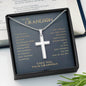 To My Grandson,  Live Your Dreams Cross Necklace | Gift for Grandson from Grandma | Grandson Birthday, Communion, Graduation Gift