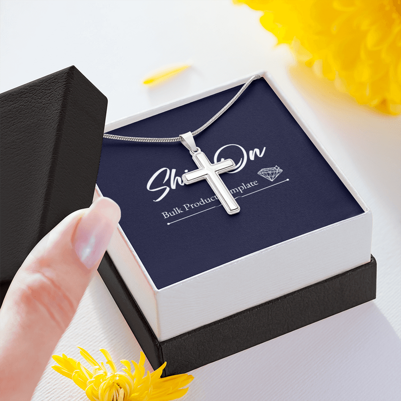 Personalized Cross Necklace Template