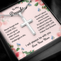 Personalized To My Daughter Cross Necklace Gift| Learn to Dance in the Rain| Motivational Gift for Daughter| Cross Gift for My Daughter| Gift from Mom to Daughter