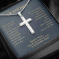 To Our Grandson Custom Communion Cross Necklace