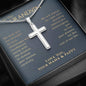 To Our Grandson Communion Cross Necklace | Gift from Nana & Pappy | Grandson Birthday, Graduation, Christmas Gift