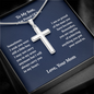 Gifts for Son Personalized Cross Necklace, I am so Proud of You, Birthday Gifts For Son, From Mom To Son, Gifts To Son From Mom, Graduation Gifts