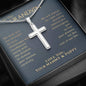 To Our Grandson Communion Cross Necklace | Gift from Nanny & Poppy | Grandson Birthday, Graduation, Christmas Gift