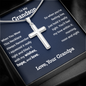 To My Grandson Cross Necklace, Gift From Grandpa, Grandson Birthday, Graduation from Grandpa