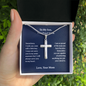 Gifts for Son Personalized Cross Necklace, I am so Proud of You, Birthday Gifts For Son, From Mom To Son, Gifts To Son From Mom, Graduation Gifts