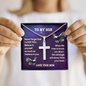 Personalized To My Son Cross Necklace Gift| Gift for Son, from Mom| Believe in Yourself | Motivational Gift for Son| Cross Gift from Mom