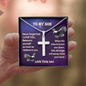 Personalized To My Son Cross Necklace Gift| Gift for Son, from Dad| Believe in Yourself | Motivational Gift for Son| Cross Gift from Dad