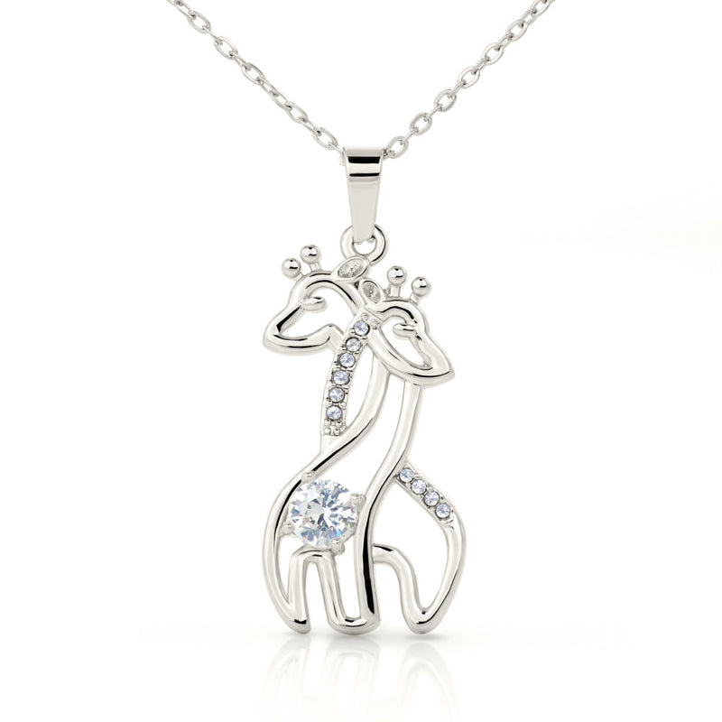 New Mom Gift for Daughter Giraffe Necklace | Pregnant Gift for First Time Mom | Gift for Mama to be Gift