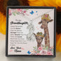 To My Granddaughter You Are Braver Than You Believe Giraffe Necklace