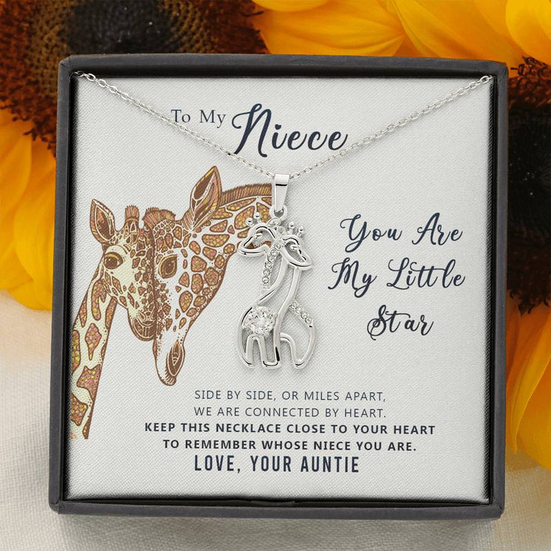 To My Niece, You Are My Little Star Giraffe Necklace