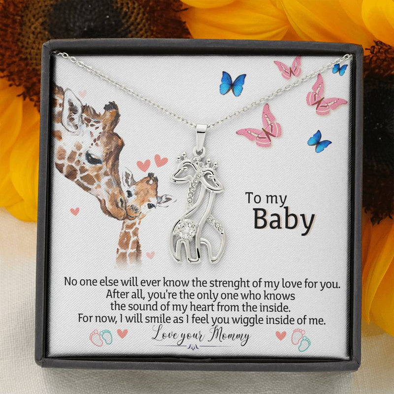To My Baby-To-Be From Mommy Giraffe Necklace