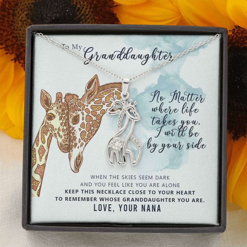 To My Granddaughter, I will Always Be By Your Side from Nana Necklace | Granddaughter Gift