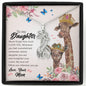 To My Daughter, Straighten Your Crown Giraffe Necklace