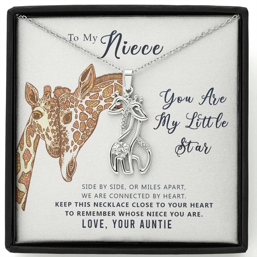 To My Niece, You Are My Little Star Giraffe Necklace