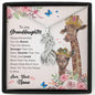 To My Granddaughter You Are Braver Than You Believe Giraffe Necklace