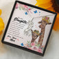 To My Daughter, Straighten Your Crown Giraffe Necklace