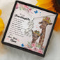 To My Granddaughter You Are Braver Than You Believe Giraffe Necklace