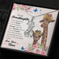 To My Granddaughter You Are Braver Than You Believe Giraffe Necklace