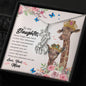 To My Daughter, Straighten Your Crown Giraffe Necklace