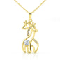 Mommy To Be Christmas Giraffe Necklace from baby bump