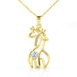 To My Mommy, Our First Valentine's Day Together Newborn Giraffe Necklace | New Baby , New Mother Valentine's Day Gift