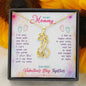 To My Mommy, Our First Valentine's Day Together Newborn Giraffe Necklace | New Baby , New Mother Valentine's Day Gift
