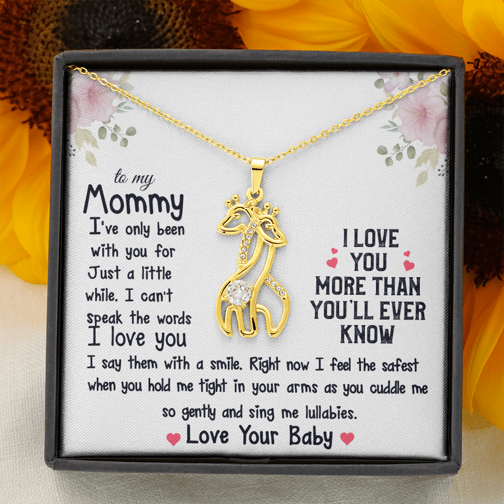 From Baby To New Mom I Love Your More Than You'll Ever Know Giraffe Necklace | New Mom, First Time Mom Gift, New Mom Gift Jewelry, Gift for New Mom