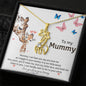 To My Mummy, I Love Your From Your Tummy Giraffe Necklace | Pregnancy Gift for Mommy | Gift for Mommy from Baby Bump | Mom Necklace Jewelry