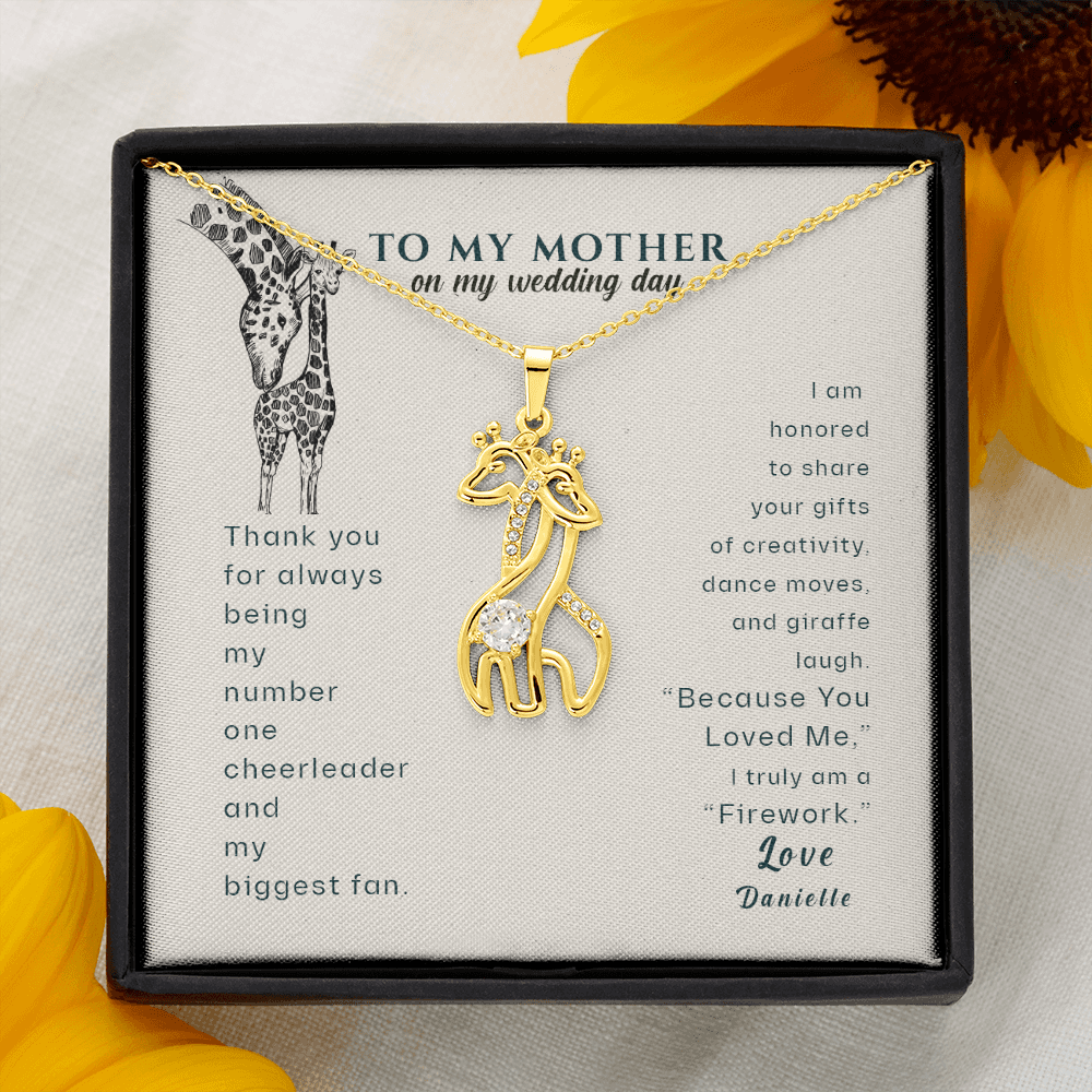 Custom Order To My Mother On My Wedding Day Giraffe Necklace