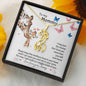 To My Mommy, Love You From Baby Bump Giraffe Necklace
