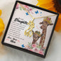 To My Daughter, Straighten Your Crown Giraffe Necklace