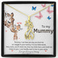 To My Mummy, I Love Your From Your Tummy Giraffe Necklace | Pregnancy Gift for Mommy | Gift for Mommy from Baby Bump | Mom Necklace Jewelry