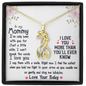 From Baby To New Mom I Love Your More Than You'll Ever Know Giraffe Necklace | New Mom, First Time Mom Gift, New Mom Gift Jewelry, Gift for New Mom