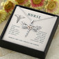 Nurses Are Like Angels Dragonfly Necklace | New Nurse, Nursing Graduation Gift Necklace, Nursing Student Gift