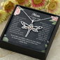 Mom, I F*cking Love You Dragonfly Necklace | Gift to Mom from Daughter / Son | Mother's Day Gift for Mother
