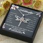 To My Granddaughter, Beautiful Chapter Dragonfly Necklace