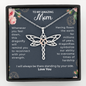 To My Amazing Mom I Will Always Be There Dragonfly Necklace | Gift for Mom from Son and Daughter | Birthday, Mother's Day, Just Because Gift For Mom