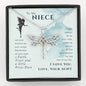 To My Niece, Let Your Dreams Be Your Wings Dragonfly Necklace