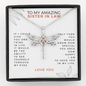 To My Amazing Sister In Law Dragonfly Necklace | Gift for Sister In Law | Sister In Law Birthday, Graduation, Wedding, Christmas Gift