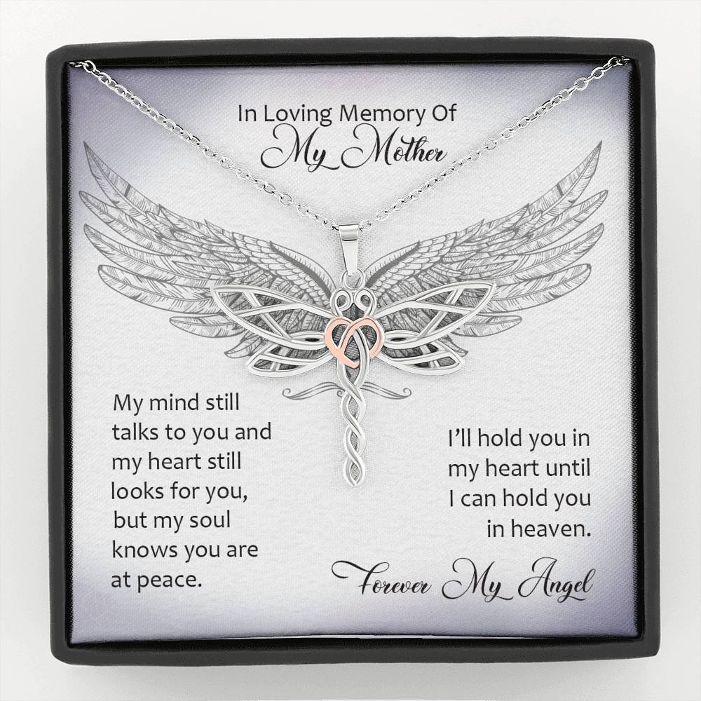 In Loving Memory Of My Mother Dragonfly Necklace | Condolence Gift Loss Of A Father | Sympathy Gift Loss Of Mother | Bereavement Gift Mom | Loss Of Mom Gift