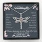 To My Granddaughter, Beautiful Chapter Dragonfly Necklace