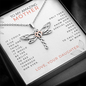 To My Amazing Mother, Love Your Daughter Dragonfly Necklace | Gift for Mom | Mom's Birthday, Mother's Day, Christmas Gift