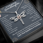To Our Granddaughter, Live Your Dreams Dragonfly Necklace Your Grandma & Grandpa | Granddaughter Teen Girl Gift